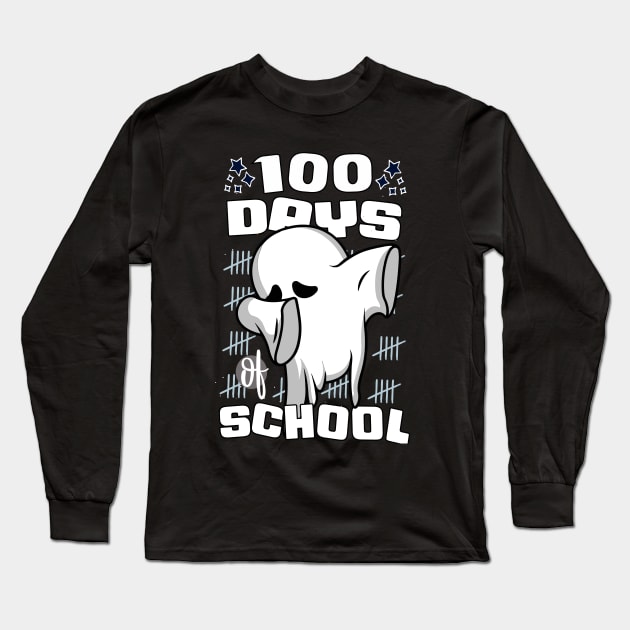 100 days of school featuring a Cute dabbing ghost #3 Long Sleeve T-Shirt by XYDstore